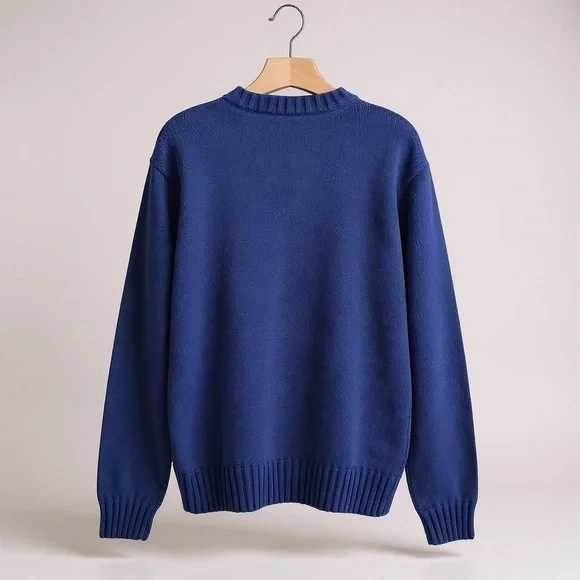 NEW Chaps Men's Classic Fit Crew Neck 100% Cotton Sweater Royal Size: Large - Picture 3 of 8